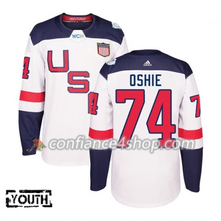 Adidas Maillot de Hockey États-Unis T.J. Oshie 74 Coupe du monde de hockey sur glace 2016 Blanc Premier - Enfant Adidas Maillot de Hockey États-Unis T.J. Oshie 74 Coupe du monde de hockey sur glace 2016 Blanc Premier - Enfant